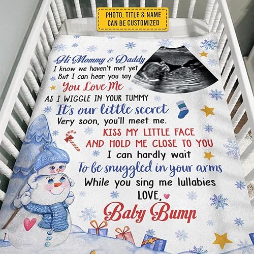 Miniatura 7 de Pawfect House Ideas de regalo de ultrasonido de latido del corazón para bebé, manta de bebé personalizada, para ella, mujer, esposa, futura mamá,