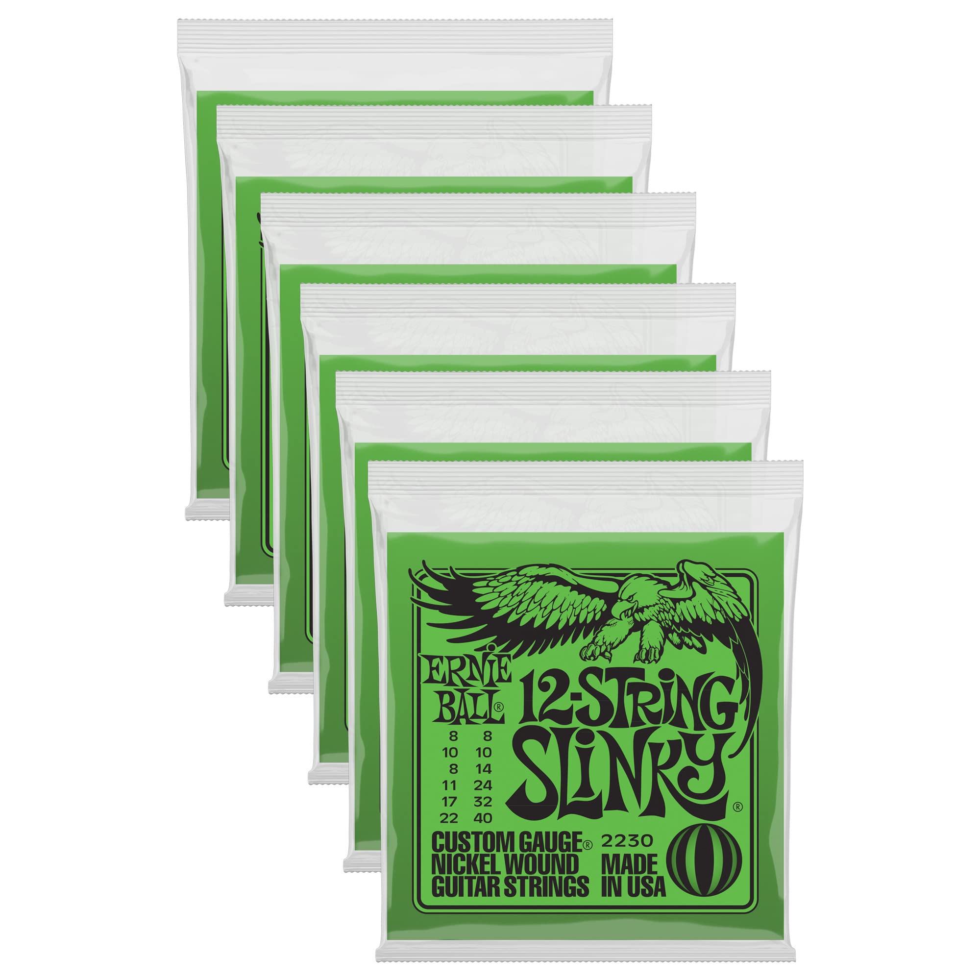 2 CONFEZIONE Ernie Ball 2230 Reg Slinky Nickel 12 Corde Corde - Foto 2