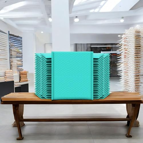 Miniatura 7 de iMBAPrice Bolsa de polietileno de color verde azulado de 10.5 x 16 pulgadas, paquete de 100 sobres acolchados de burbujas de polietileno