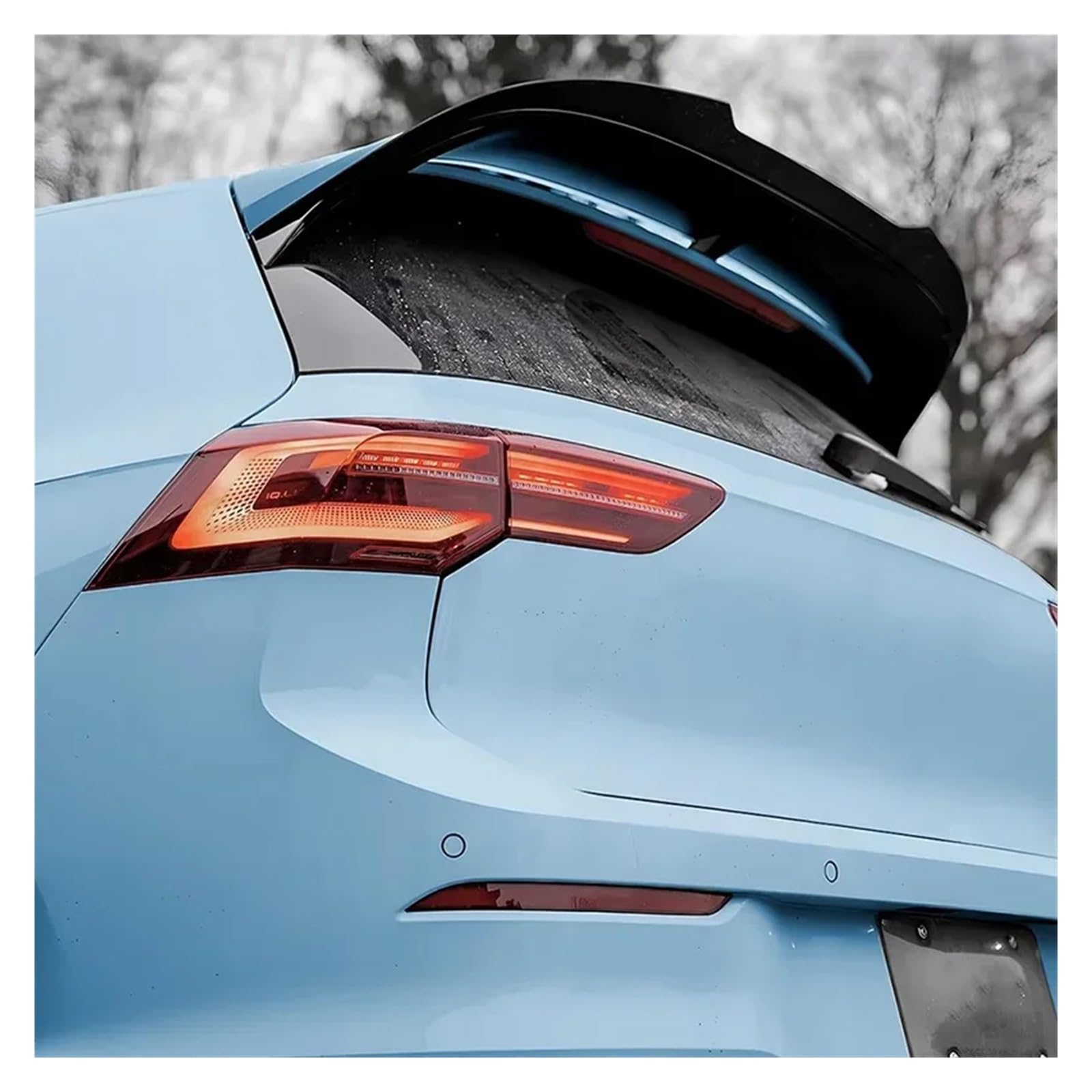 Kit Diffusore Alettone Posteriore Per VW Per Golf 8 MK8 R Per GTI 2020-2025(Nero lucido)