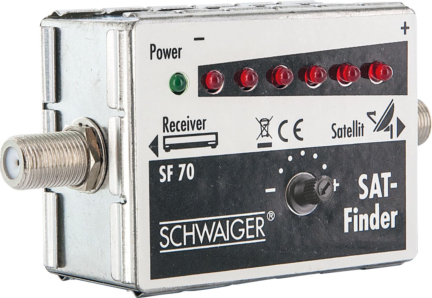 SCHWAIGER SAT-Anlage Komplett-Set digital Satelitenschüssel Single LNB Satelliten-Kabel 10m SAT-Finder Sat Antenne Stahl 40cm inkl. Montagezubehör Sat-Schüssel klein 1-Teilnehmer-Anlage