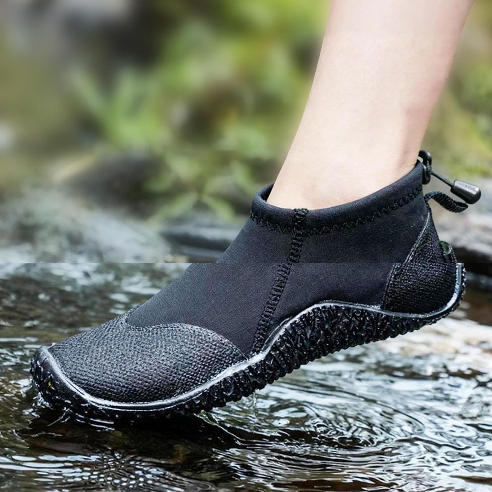 Botas de buceo de neopreno de 3 mm para adultos con suela de goma antideslizante, zapatos de playa portátiles para evitar colisiones, botas de buceo cortas para surf, natación, barco