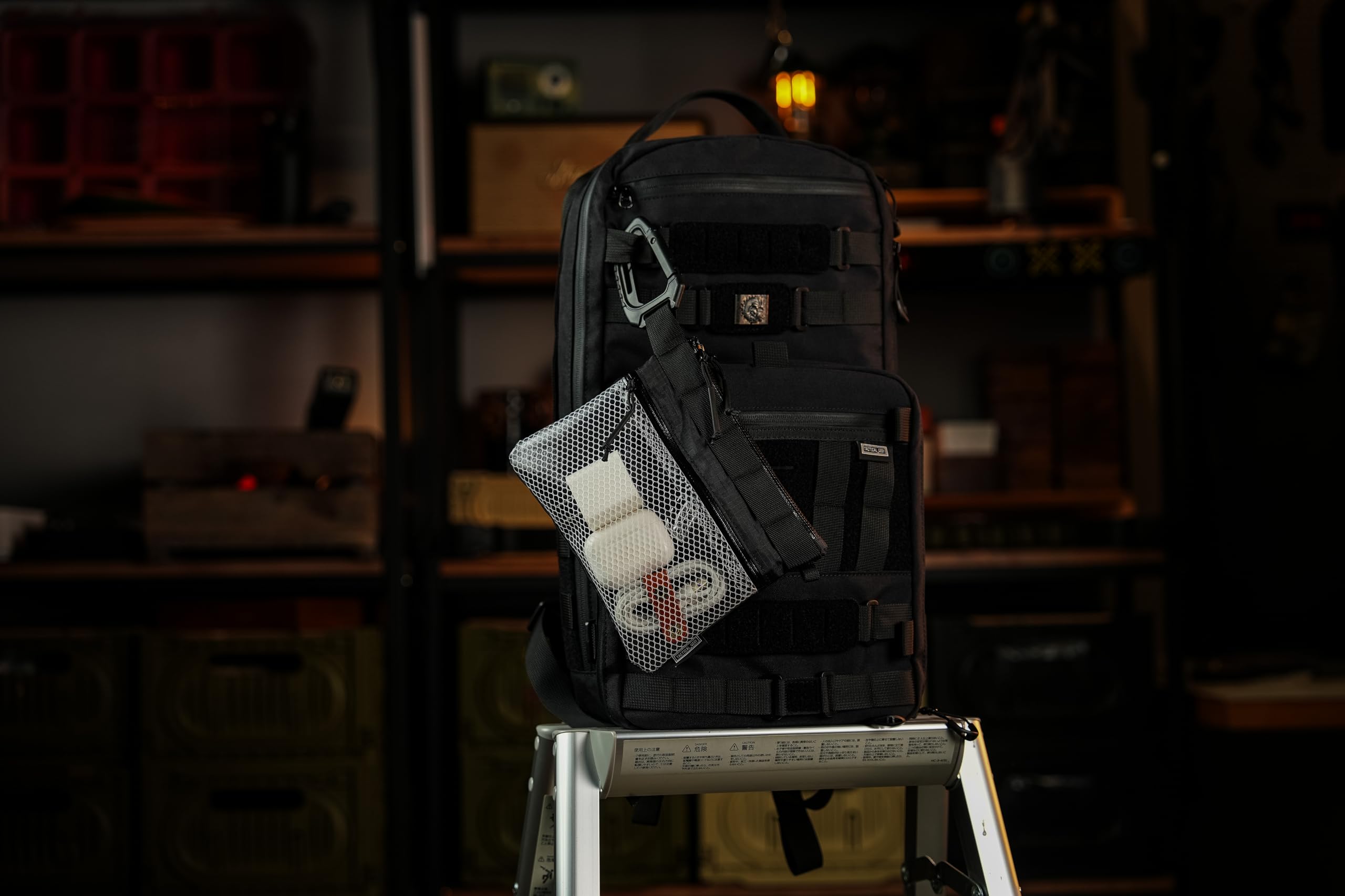 TACTICAL_GEEK Storage EDC mała torba, wodoszczelna nylonowa organizacja, wielofunkcyjna torba do noszenia, półprzezroczysta torba z siateczki do przechowywania, A15, przezroczysty, S, torba do
