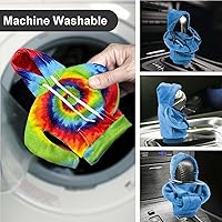 Vista 5 de Funda para palanca de cambios de coche de Halloween, 2 piezas, accesorios interiores automotrices, pomos de cambio, camisa con capucha de moda