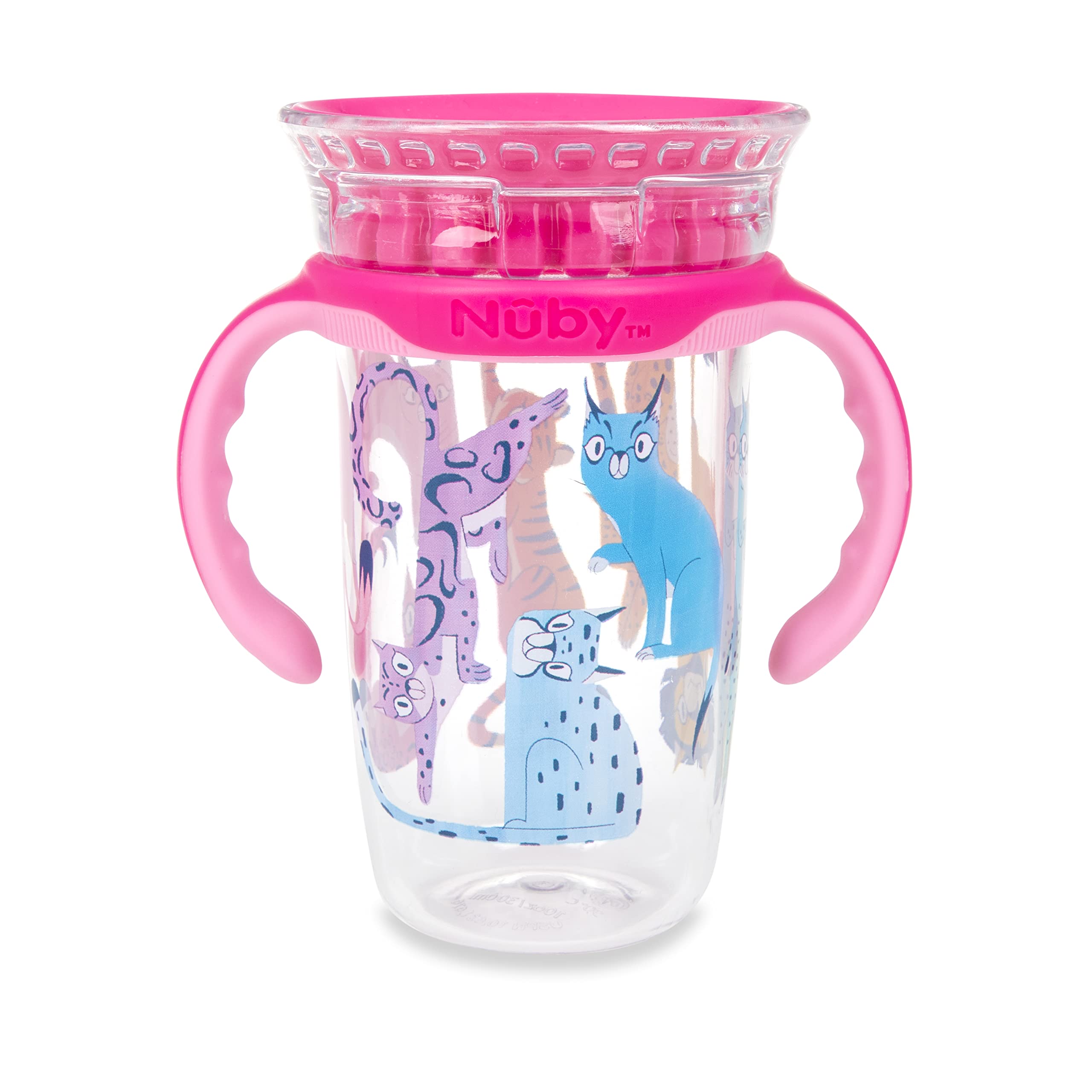 NUBY Tritan No Spill 360-Grad-Becher mit 2 Griffen, BPA-frei, 283,5 ml