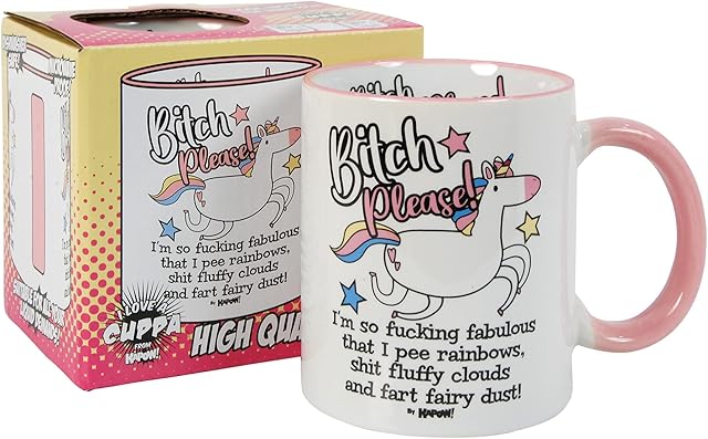 Kapow Gifts Unicorn Please I'm So Fabulous Ceramic Mug Funny Birthday Office Gift Christmas Rude Present for her Mother Mum Friend