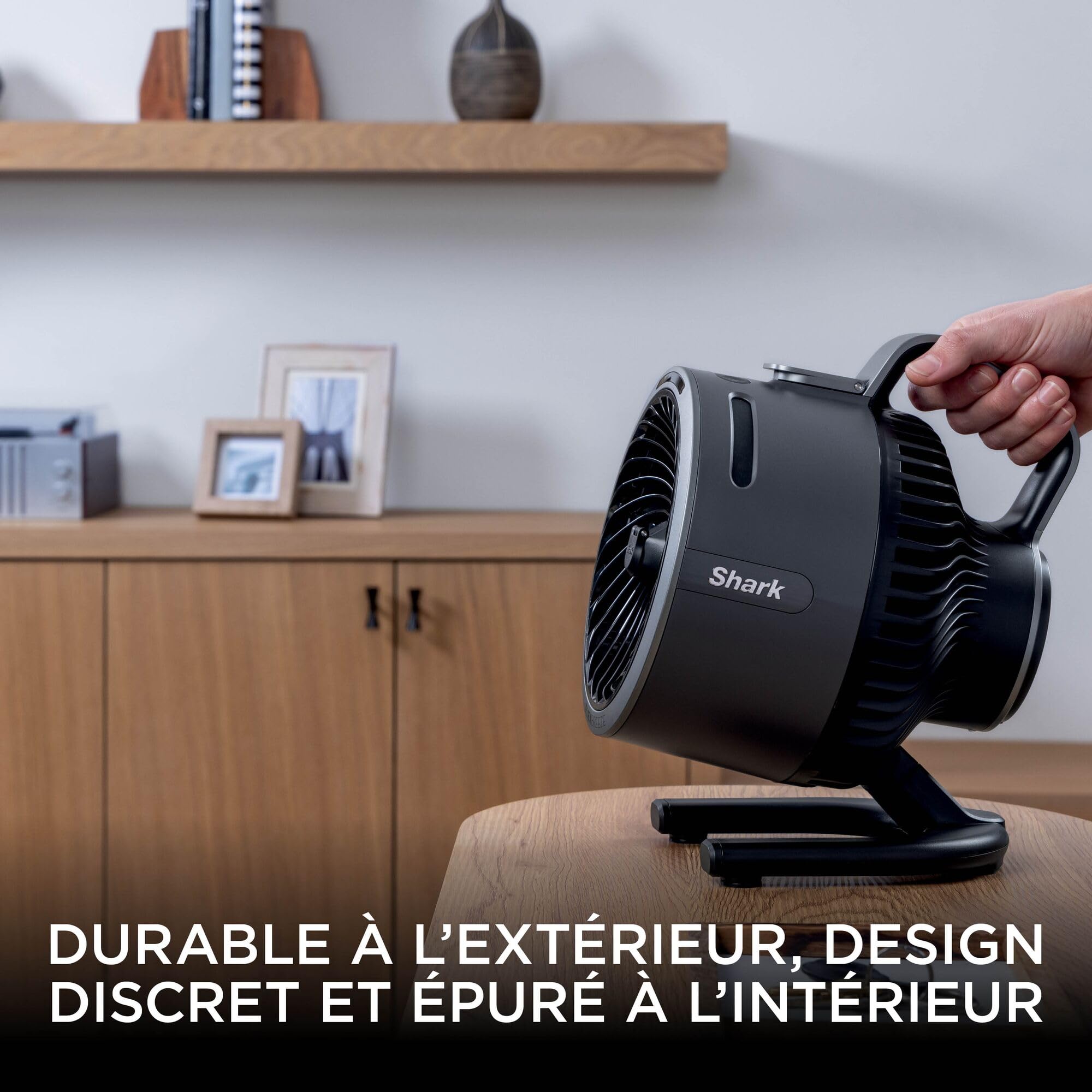 Shark FlexBreeze HydroGo, Ventilateur brumisateur portable, rafraîchisseur d'air silencieux intérieur/extérieur, discret et durable, avec/sans fil, léger, 5 réglages de vitesse, charbon, FA050EU
