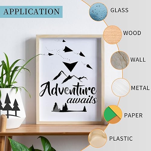 Vista 12 de Huaxing Paquete de 90 láminas de vinilo adhesivo permanente (12 x 12 pulgadas, brillante, mate, metálico) para la mayoría de máquinas de corte y 90