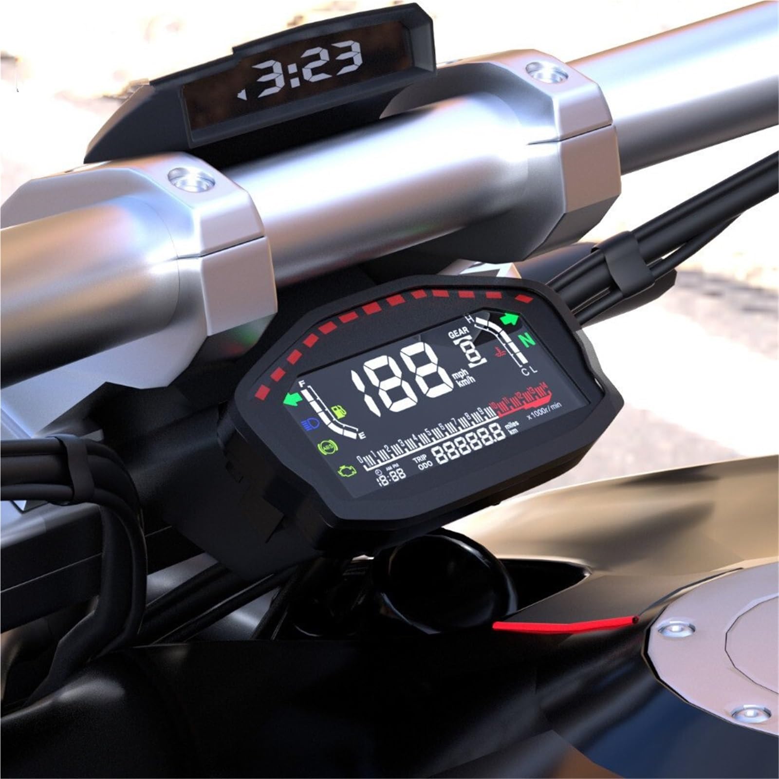 Compteurs de vitesse Pour Kawasaki Suzuk 2/4 Cylinder Tachymètre numérique