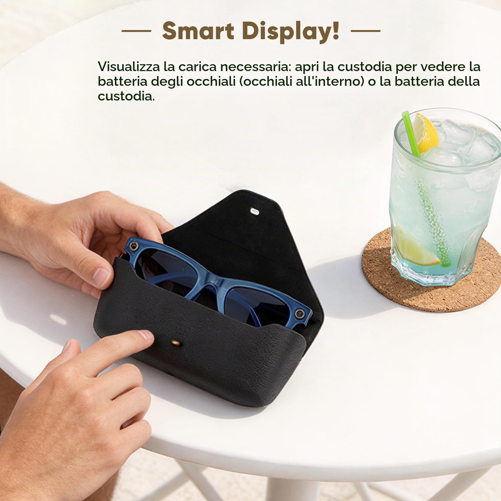 Custodia di ricarica per occhiali Smart AI, compatibile con Ray-Ban Meta Wayfarer/Skyler/Headliner, stazione di ricarica di ricambio Oakley Meta HSTN, indicatore LED