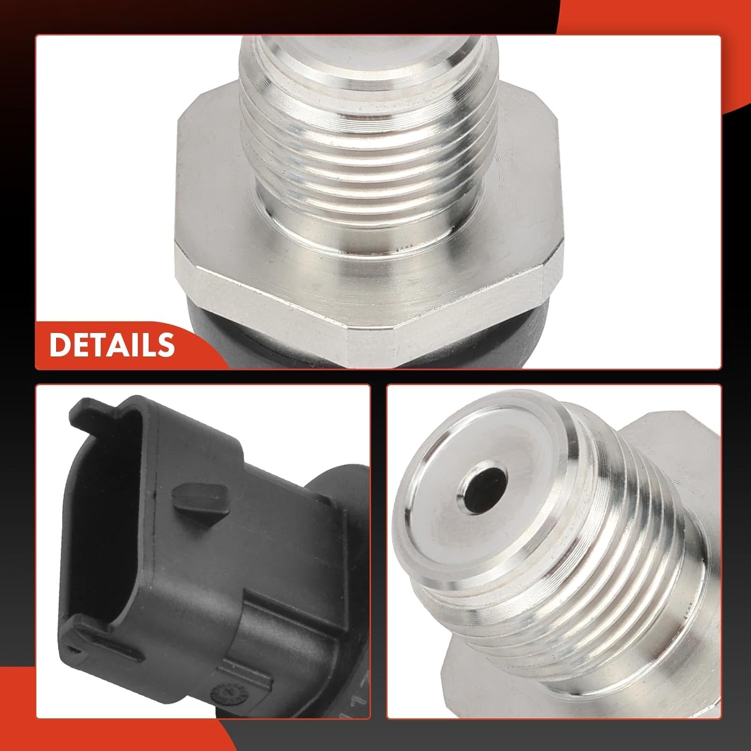 A-Premium Fuel Injection Pressure Sensor [3 Pins] Compatible with Chevrolet Silverado 2500 HD, Silverado 3500, Express 2500 3500 4500 & GMC Sierra 2500 HD, Sierra 3500, Savana 2500 & Dodge & Hummer