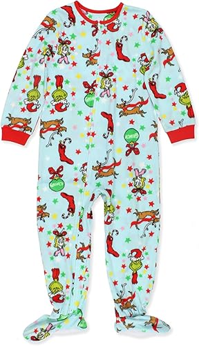 Dr Seuss The Grinch - Pijama de Navidad con pies para niños y niñas