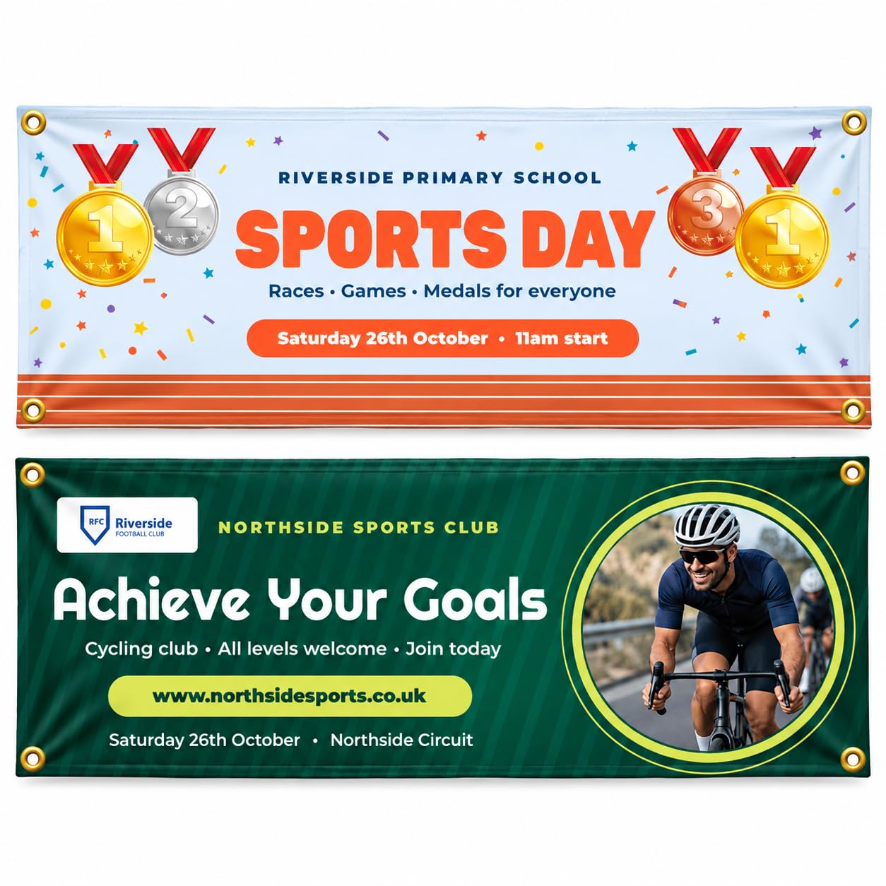 Banners and Signs Personalised Custom Backdrop Sports Event Birthday — image 1