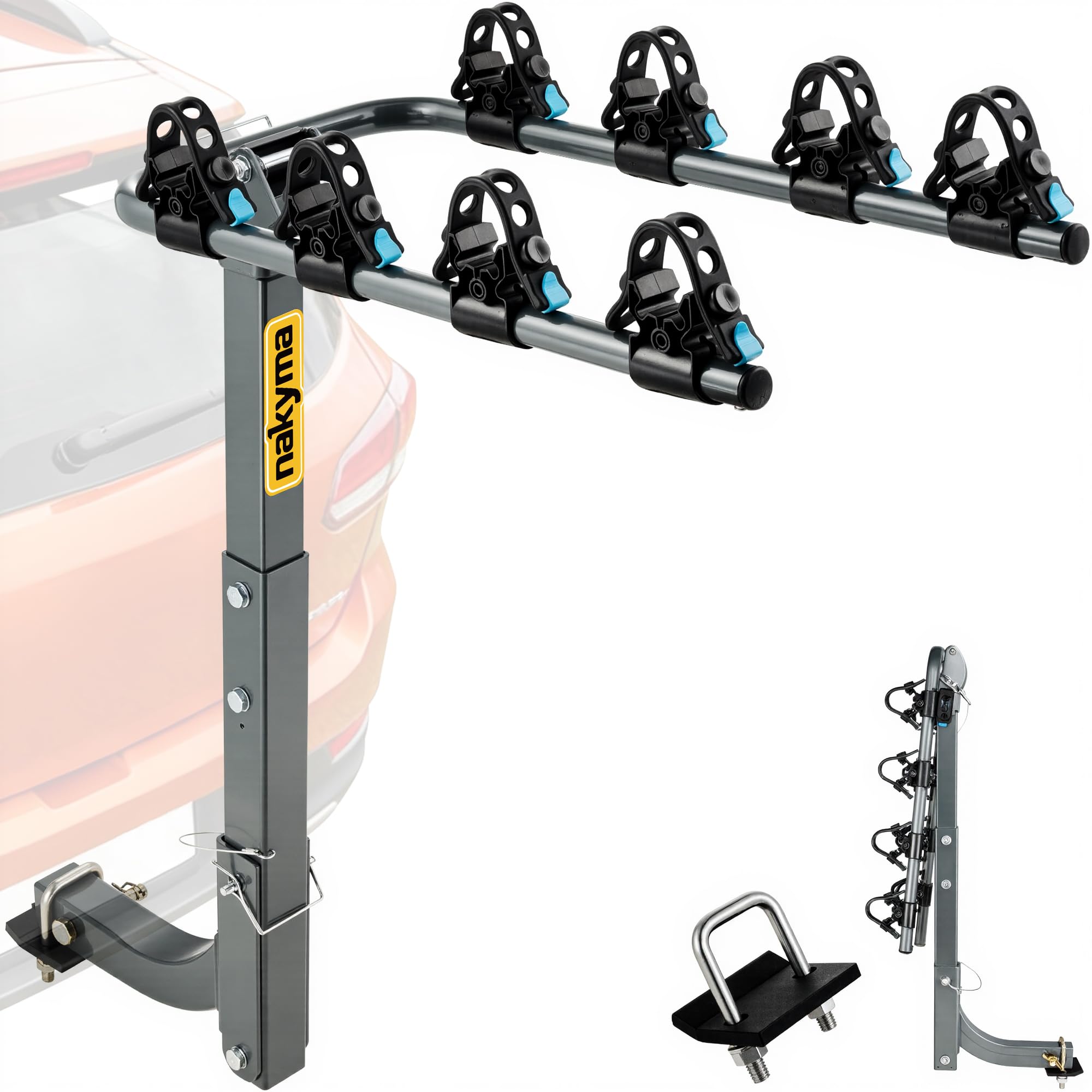 BJOSSTY 4-Bike Hitch Rack