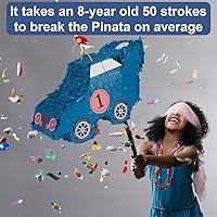 Vista 7 de Juego de 2 piñatas (coche + taco) – Suministros para fiestas de niños, juego de juegos temáticos para fiestas de cumpleaños, carnaval y actividades
