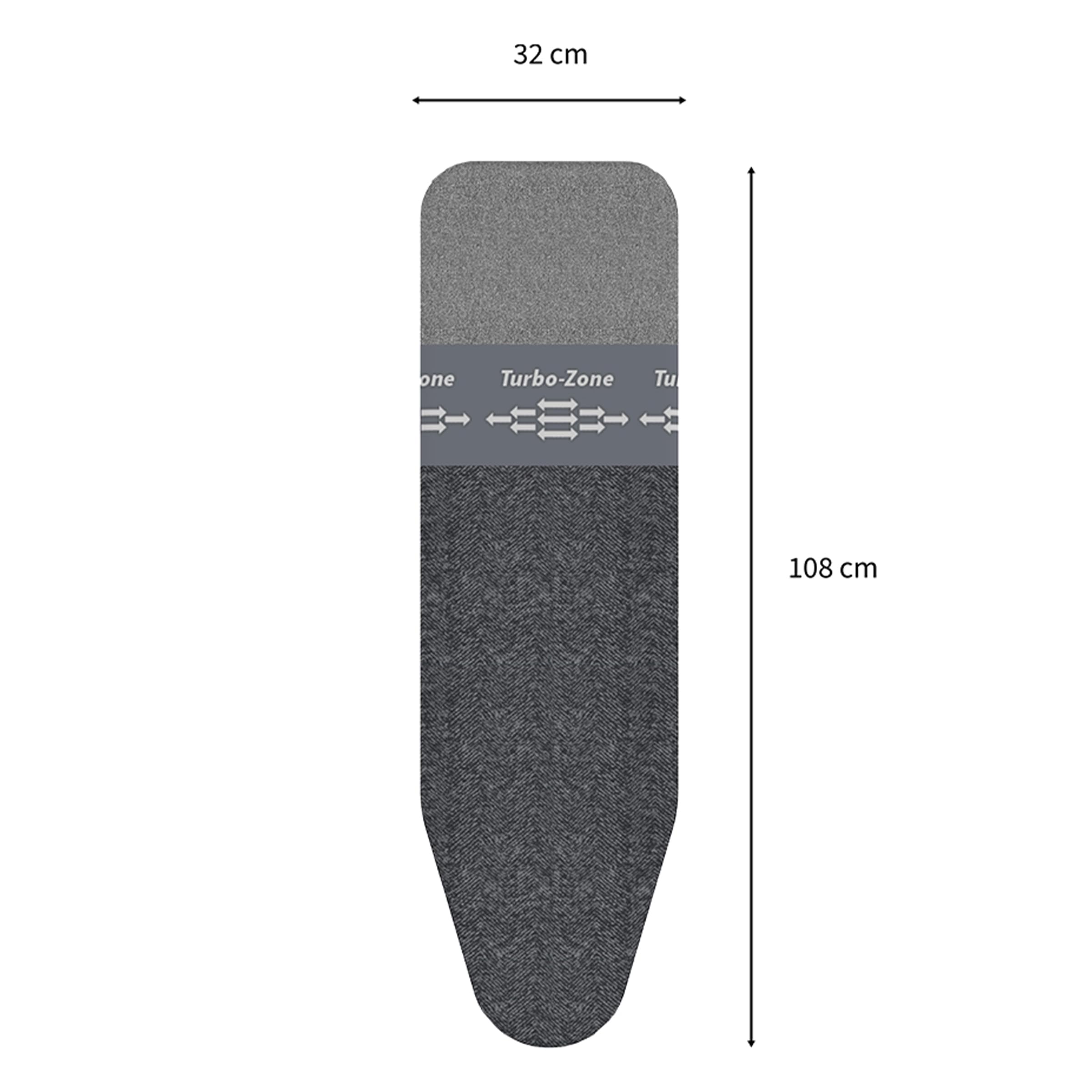 Rörets - Bügelbrett Next Dual Action - Turbo & Park Zone & 4-lagige Polsterung - 32x108 cm - Bügeltisch mit Qualität und Funktionalität von Schwedens führender Bügelbrettmarke