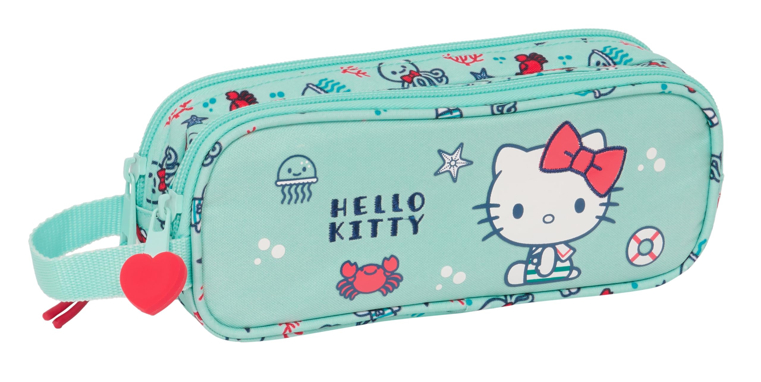 Astuccio Hello Kitty 3D Rosa/Verde - Doppio Scomparto Per Scuola 21x6x8cm - Foto 10