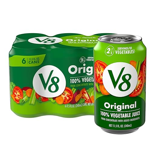 Miniatura 5 de V8 Original 100% jugo de verduras, lata de 11.5 onzas líquidas, paquete de 36 Unique Outlet