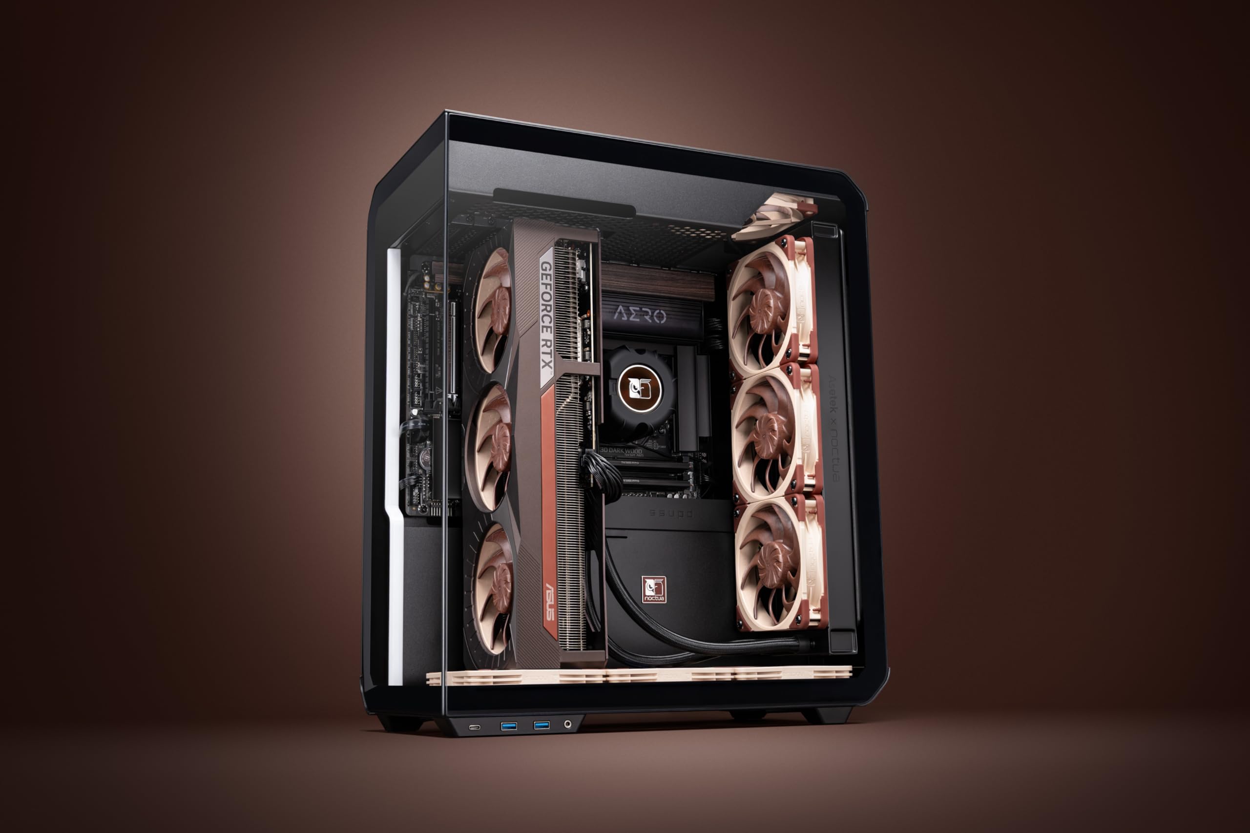 Noctua NL-LC1-36, Sistema De Refrigeración Líquida "Todo En Uno" (AIO) De 360mm para CPU AMD AM5 e Intel LGA1851/LGA1700 (Negro, Marrón, Beige)