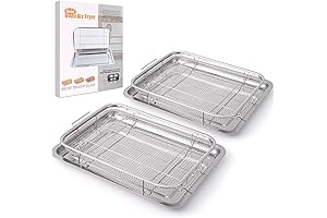 2 Pack Air Fryer Basket for Oven, 15.7\"x11.8\" Extra Large Air Fryer...