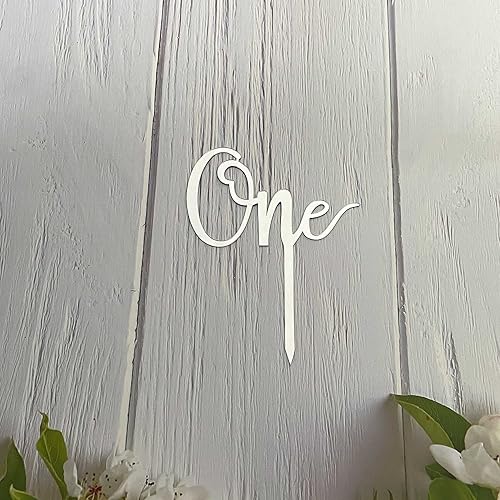 Miniatura 7 de Decoración de pastel número uno con espejo plateado para decoración de pastel de primer cumpleaños, decoración de fiesta de cumpleaños de un año
