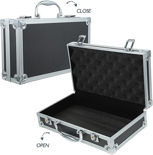 Miniatura 6 de Cabilock Caja de aluminio con cerradura Caja de aluminio Caja de caja rígida portátil Caja de maletín de metal Cerradura segura