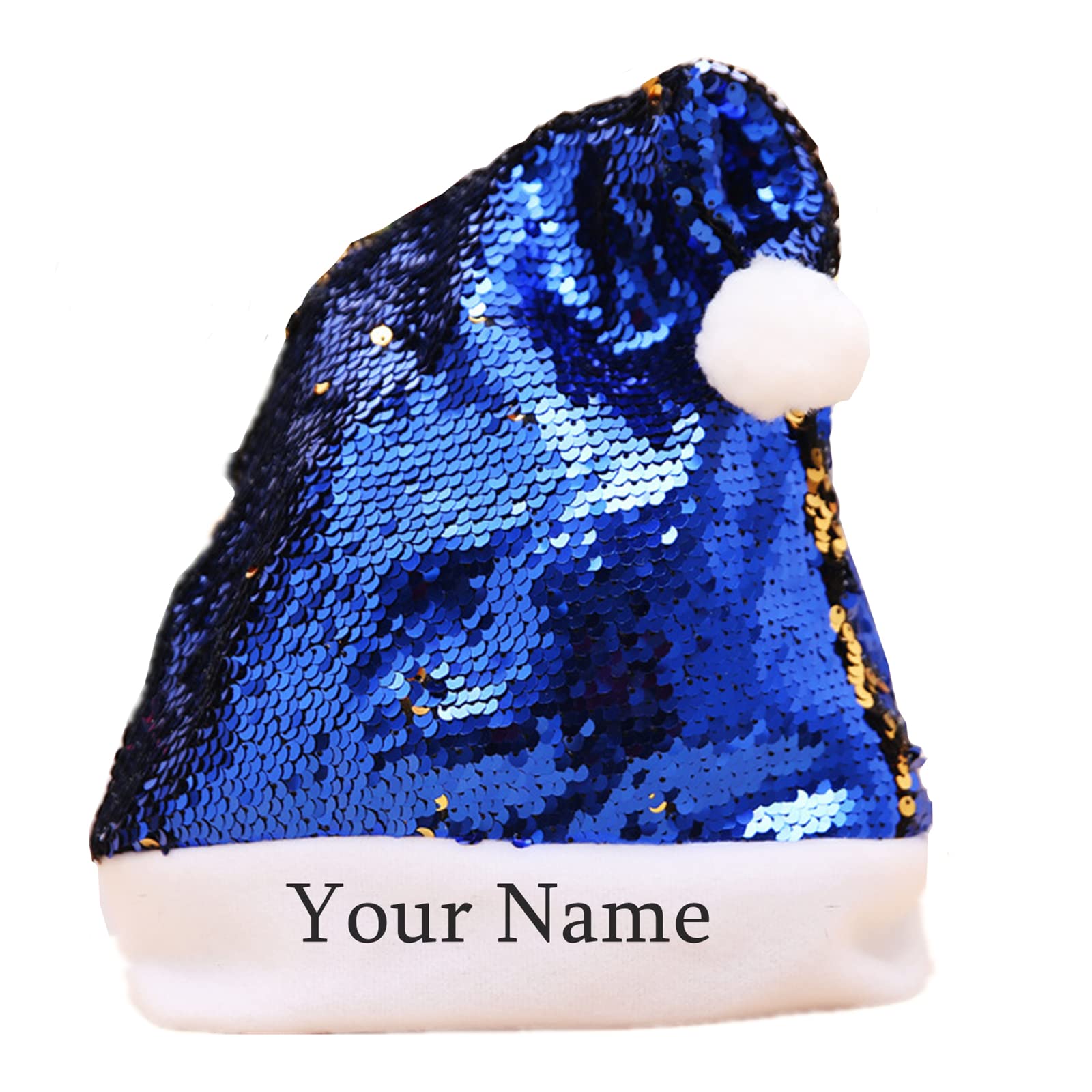 Custom Name Christmas Hat Sequin Flip Christmas Hat Personalized Christmas Hat Adult Christmas Hat Christmas for Women/Men