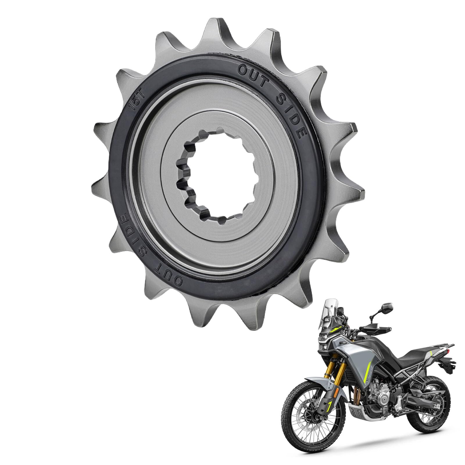 15T Motorrad Kettenritzel Motorrad Ritzel für CFMOTO 450MT 450 MT ADV Adventure