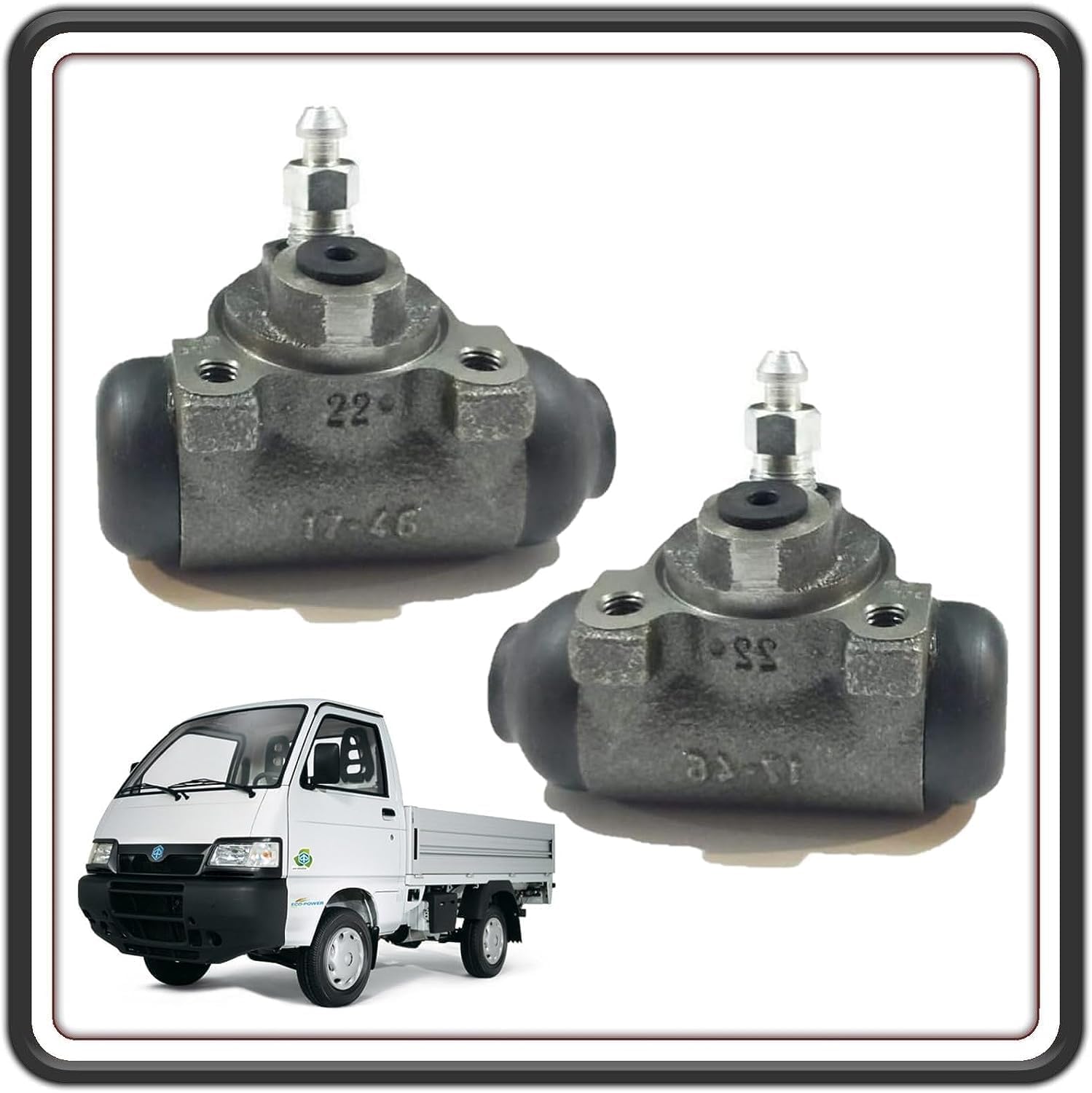 KIT 2 CILINDRETTO CILINDRETTI FRENO POSTERIORE COMPATIBILE CON PIAGGIO PORTER PORTER 1300 16V FINO AL 2009 MOTORE DAIHATSU - PIAGGIO PORTER 1200 1400 DIESEL.