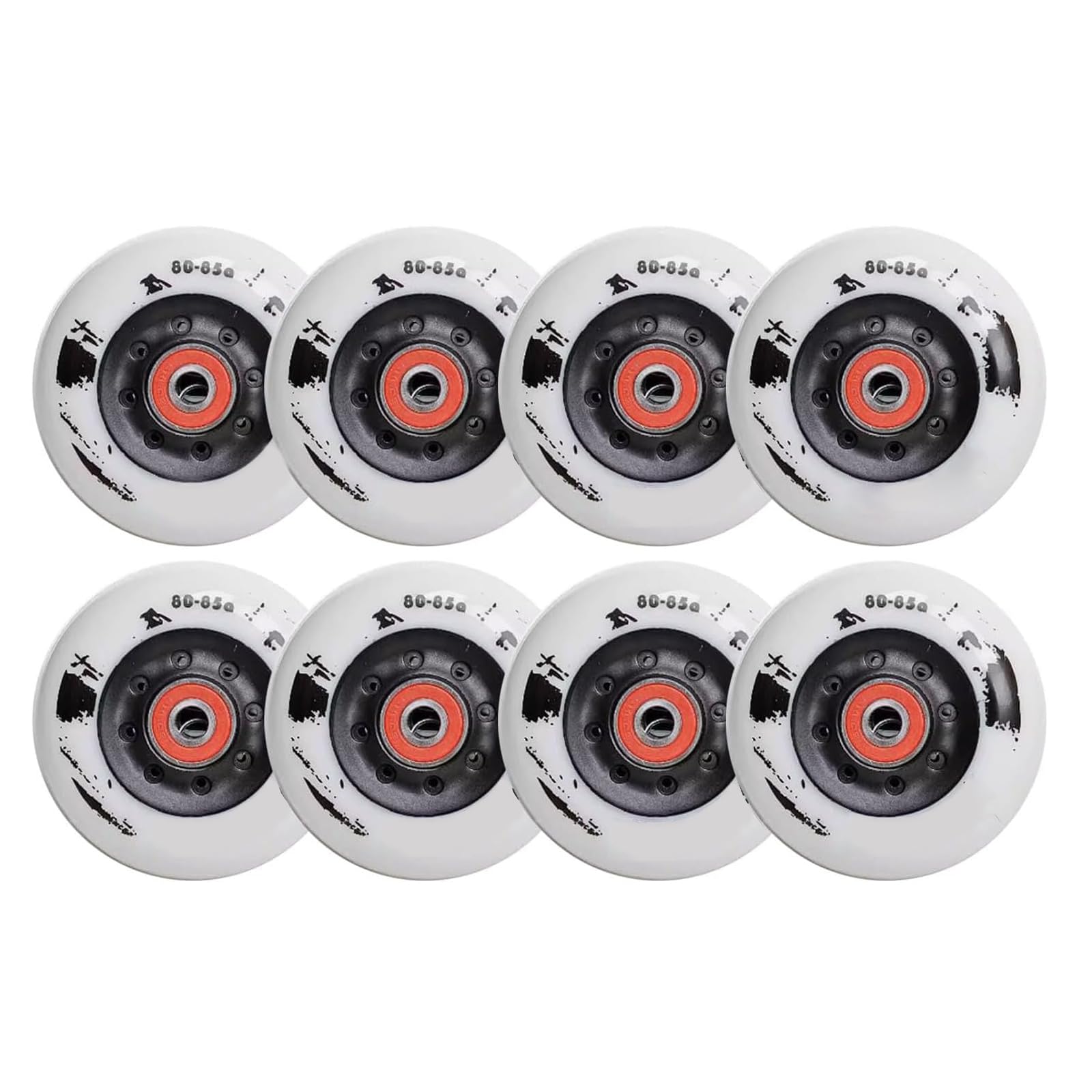 Roues de Roller 85A avec roulements ABEC-7 72 mm, 76 mm et 80 mm pour Patins de Roller Hockey