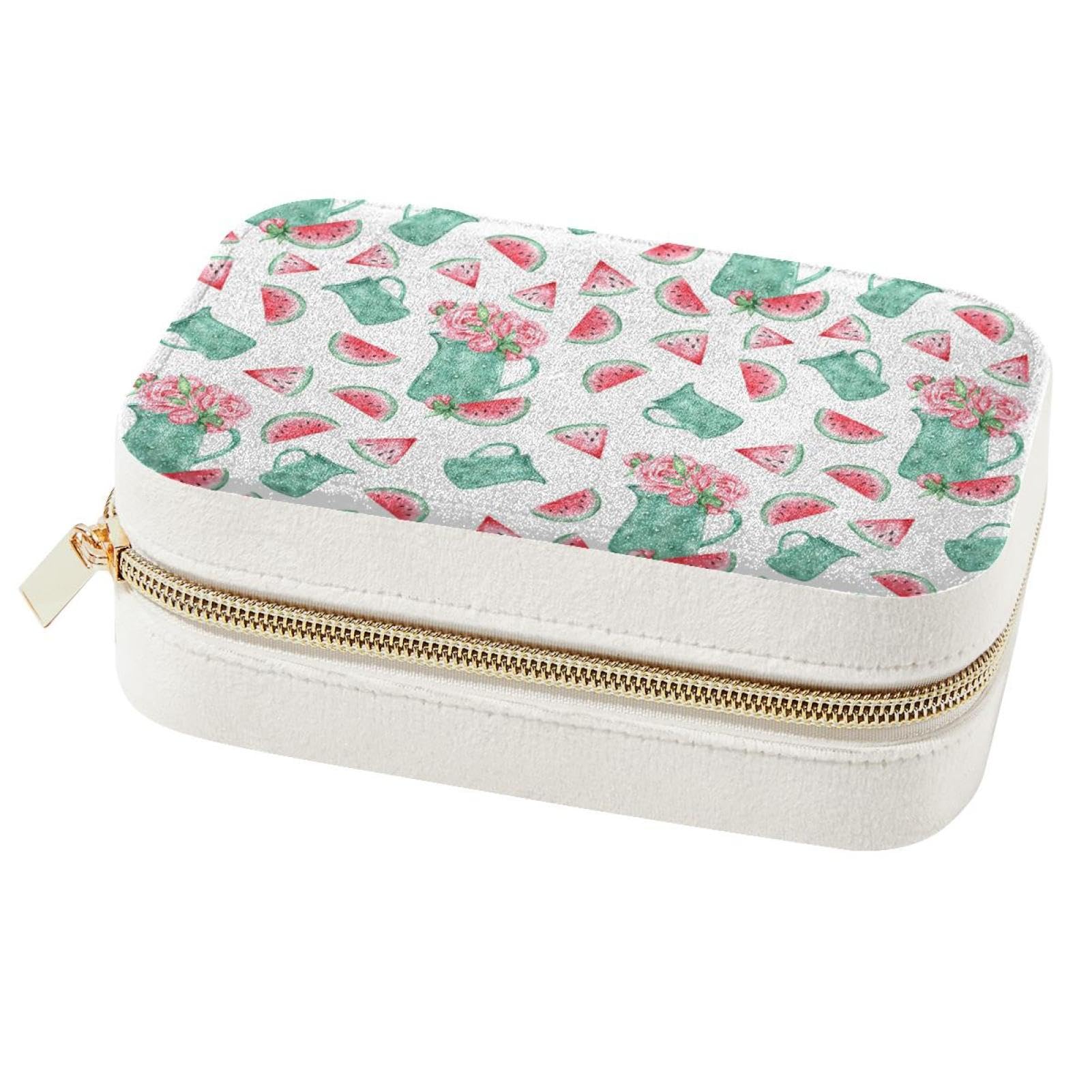 Organiseur de bijoux de voyage compact et rigide pour bagues et colliers de femmes