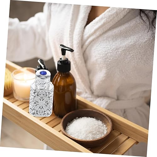 Miniatura 3 de Botella de perfume Botella de perfume de vidrio Botella de perfume de Oriente Medio Contenedor de metal Botellas de perfume vintage Botella de