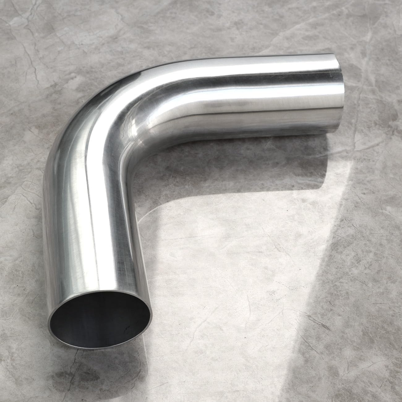 90 Degree Aluminum Elbow Tube 2" (51mm) OD, Aluminium Pipe 90 Degree Hollow Elbow Pipe, High Polishing (2" OD (51mm)-1PCS)