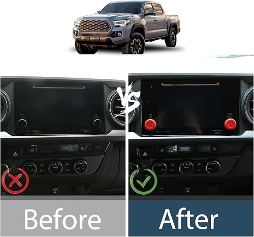 Miniatura 9 de Lcojicep Cubierta circular de botón de volumen para consola central de automóvil compatible con Tacoma 2015-2022, accesorios de decoración de