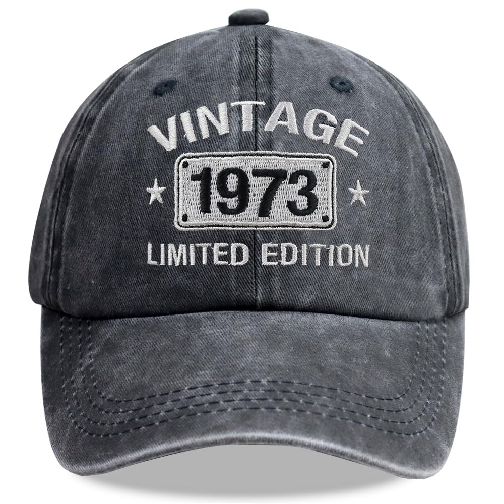 Vintage 1925-2005 Limited Edition Hats for Men Women, Personalized 21th-101th Birthday Gifts Retirement