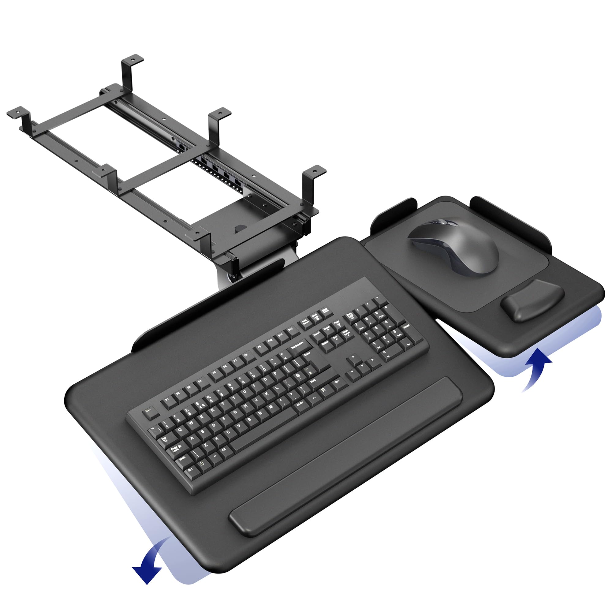 Amazon.com : VIVO Black Under Desk 27 x 12 in Tilting Keyboard