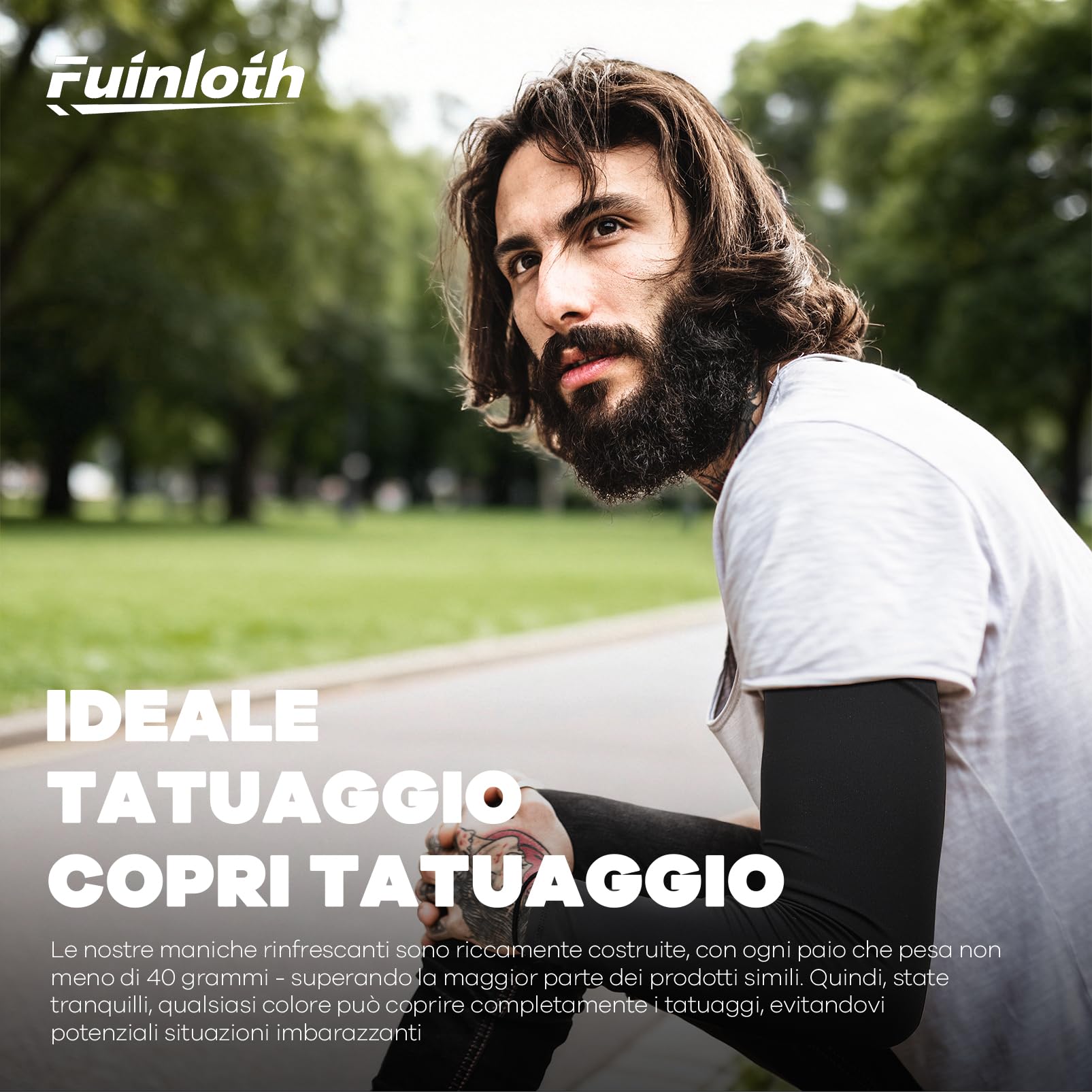 fuinloth Manicotti Braccia per Uomo e Donna, Ideali per Sportivi Padel Basket Pallavolo