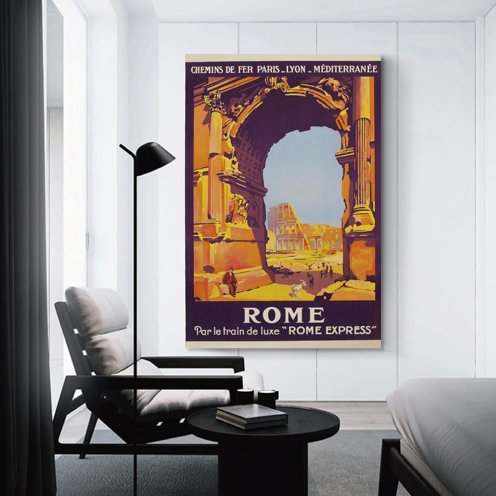 Junmoney Canvas Art Print Rome Travel (3), 24x36inch(60x90cm), for Gallery Wall Decor And Room Displays, Wall Decor Suited to Curated Displays