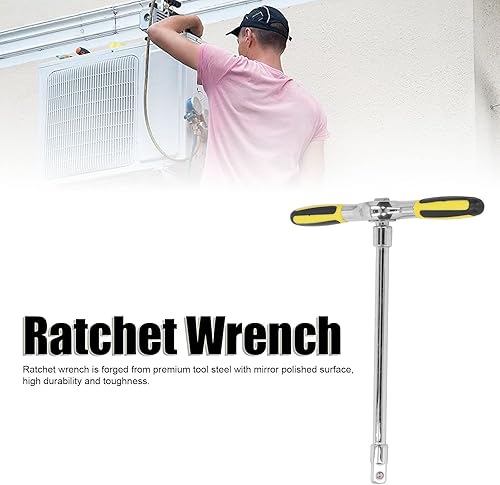 Miniatura 2 de Zerodis Llave de trinquete ajustable, mango en T, liberación rápida, una mano, reparación automática