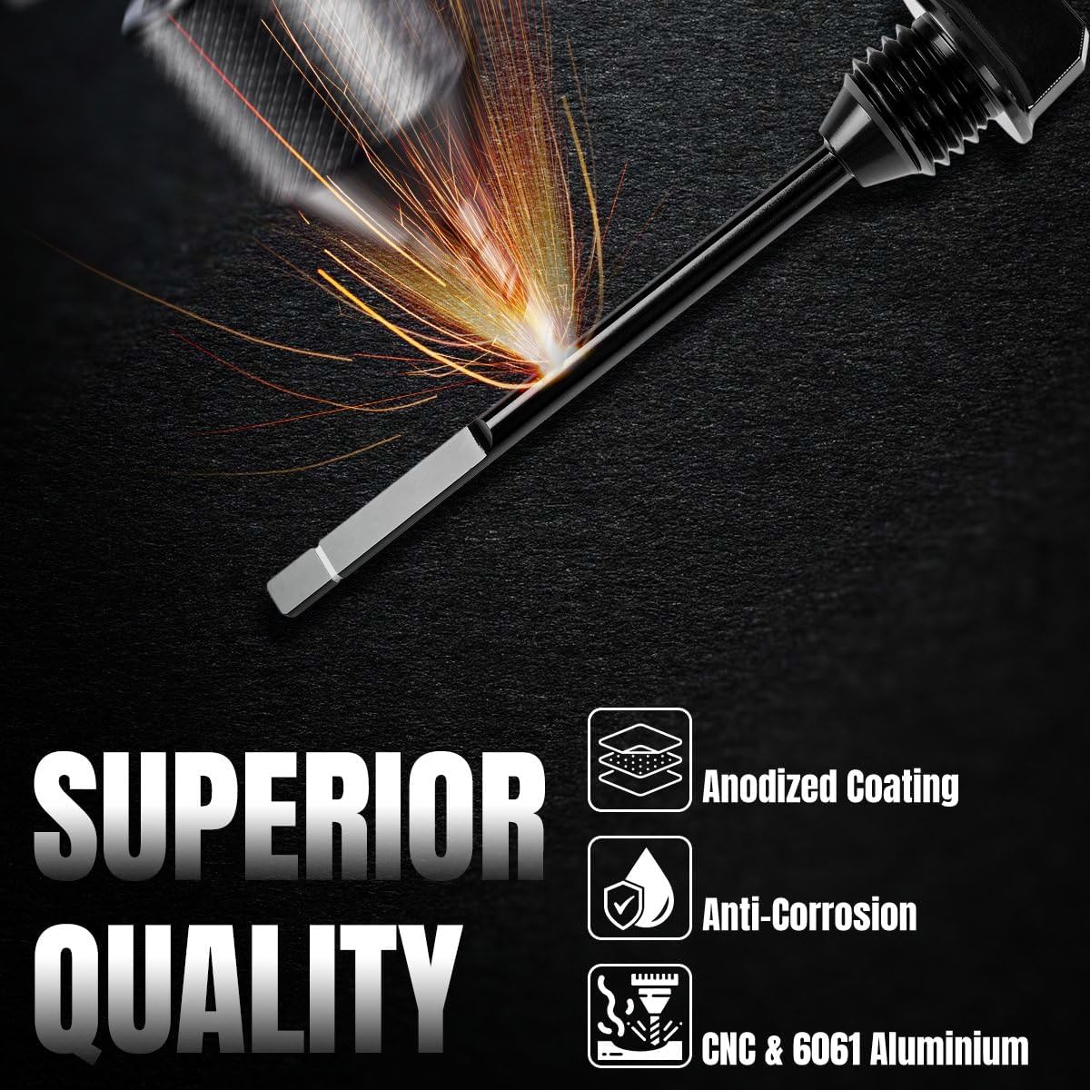 Canitu Dress Up Kit,Motorcycle Dirt Bike Billet Aluminum Engine Brake Master Cylinder Bolt Dress Up Cover Kit Parts for Honda CRF110/F 2013-2023 (BLACK)