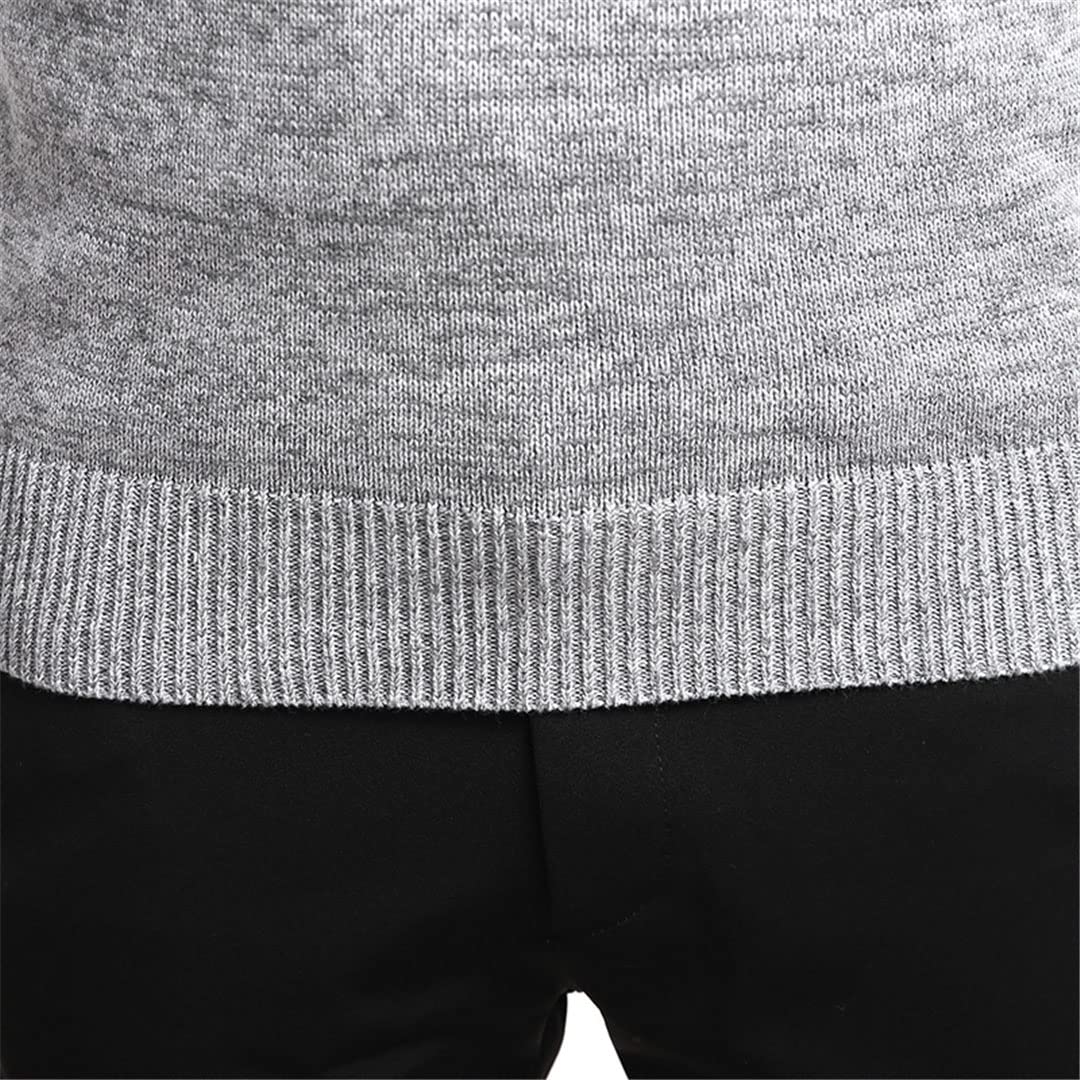 Vogrtcc Maglione caldo maglione lavorato a maglia maglione maglione a collo alto maglione, Dark Gray, L