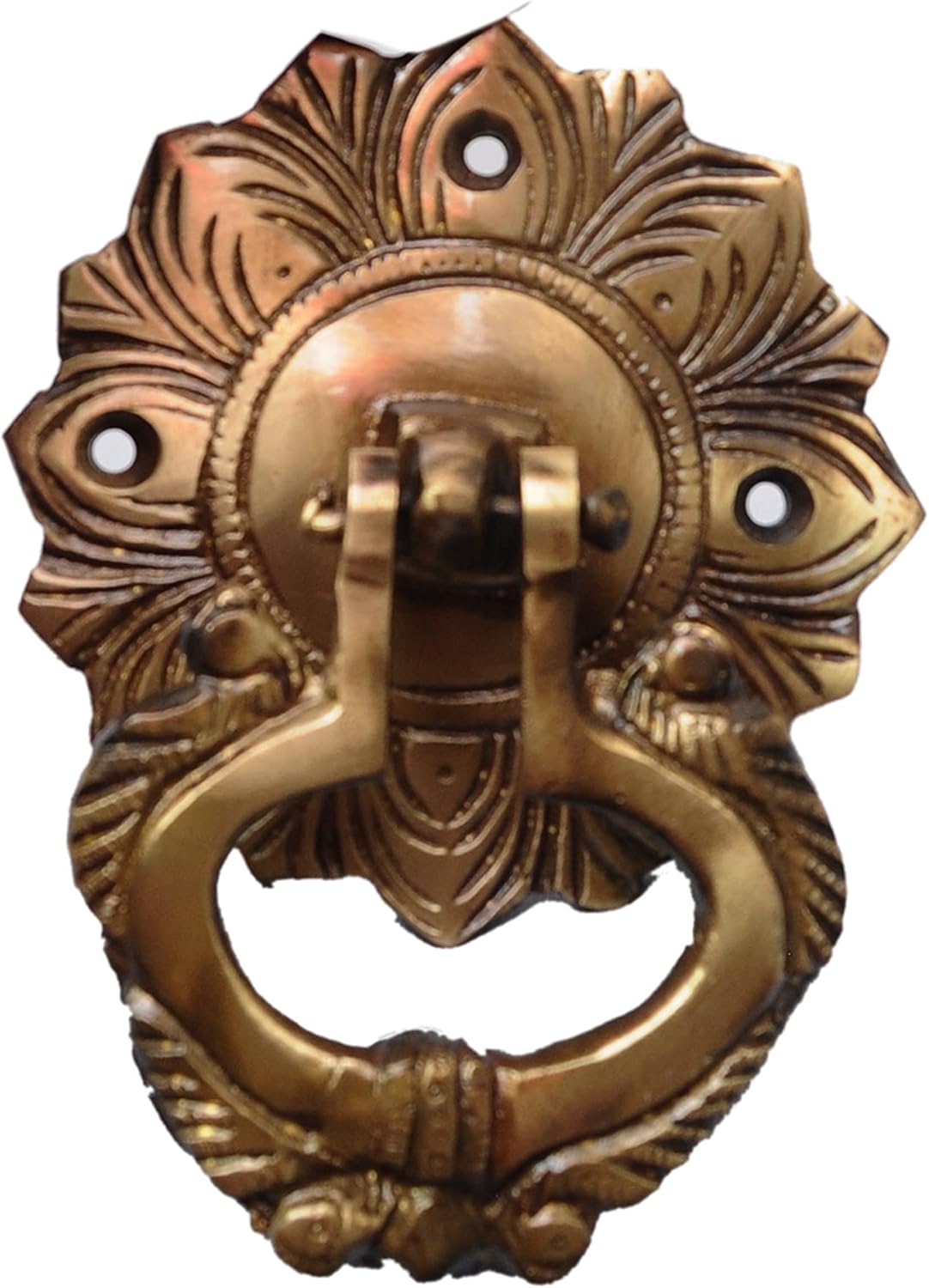 Brass Door Handle Drawer Pull Handle knob Hardware (Hand with Flower)