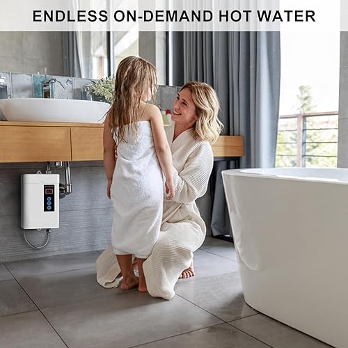 Miniatura 6 de Calentador de agua eléctrico sin tanque de 3000 W, calentador de agua eléctrico de 110 V con pantalla digital,Calentador de agua caliente