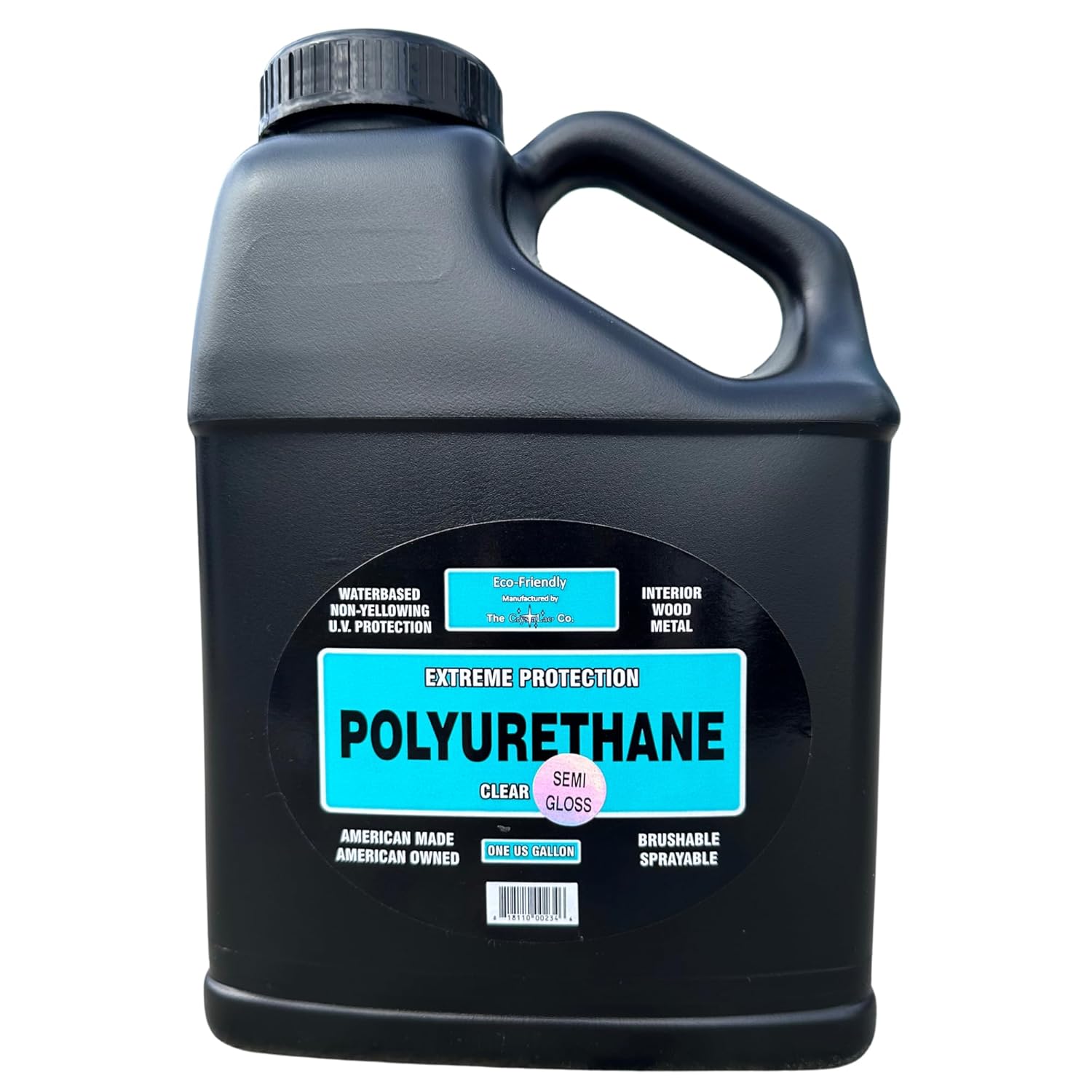 CrystaLac Extreme Protection Water Based Polyurethane (Satin, 32oz Quart): Self Leveling, Non Yellowing, Brush or Spray, UV Protection, Low Odor, Water Clean Up, Durable & Scratch Resistant.