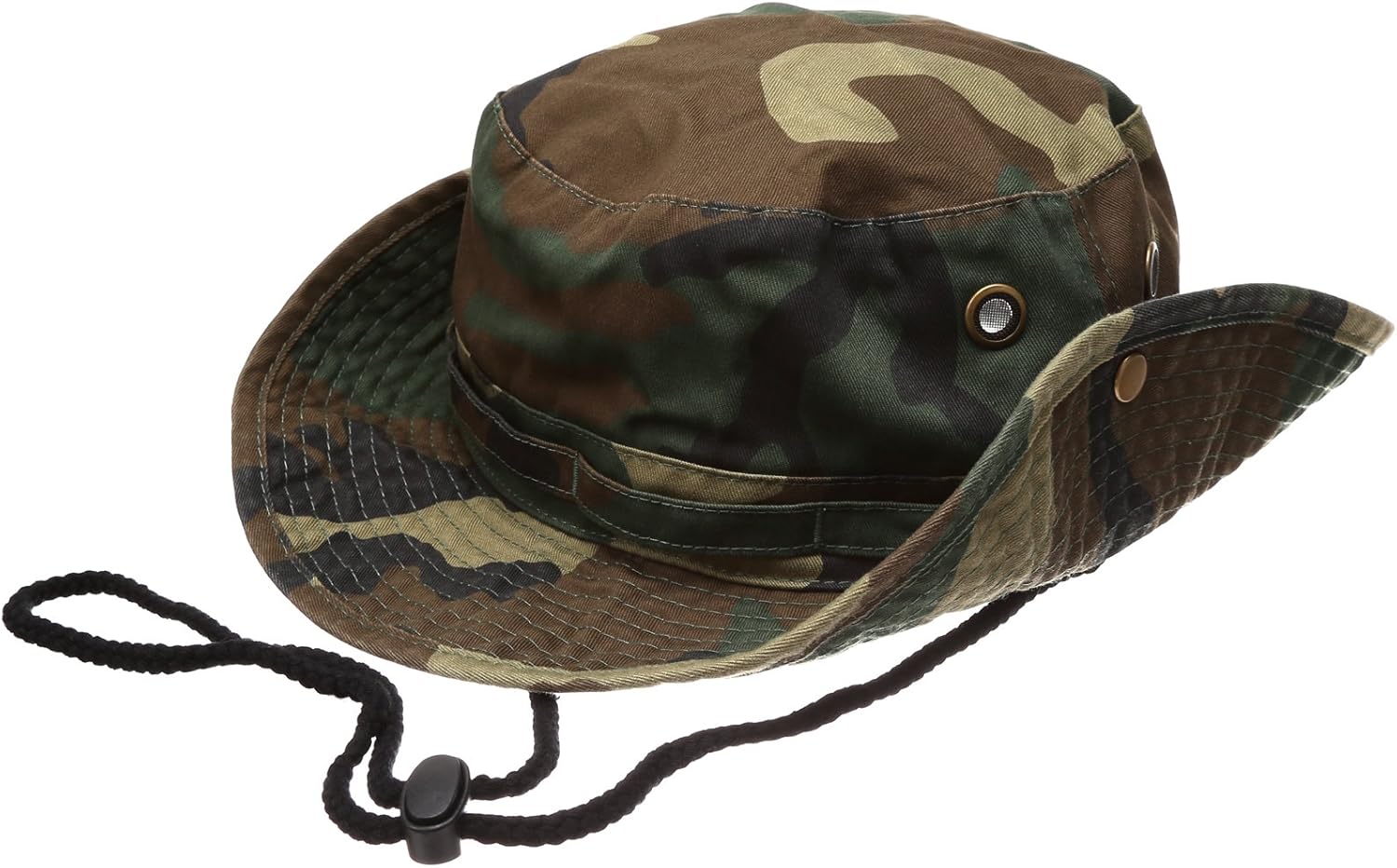 Summer Outdoor Boonie Hunting Fishing Safari Bucket Sun Hat with Adjustable Strap - Image 5