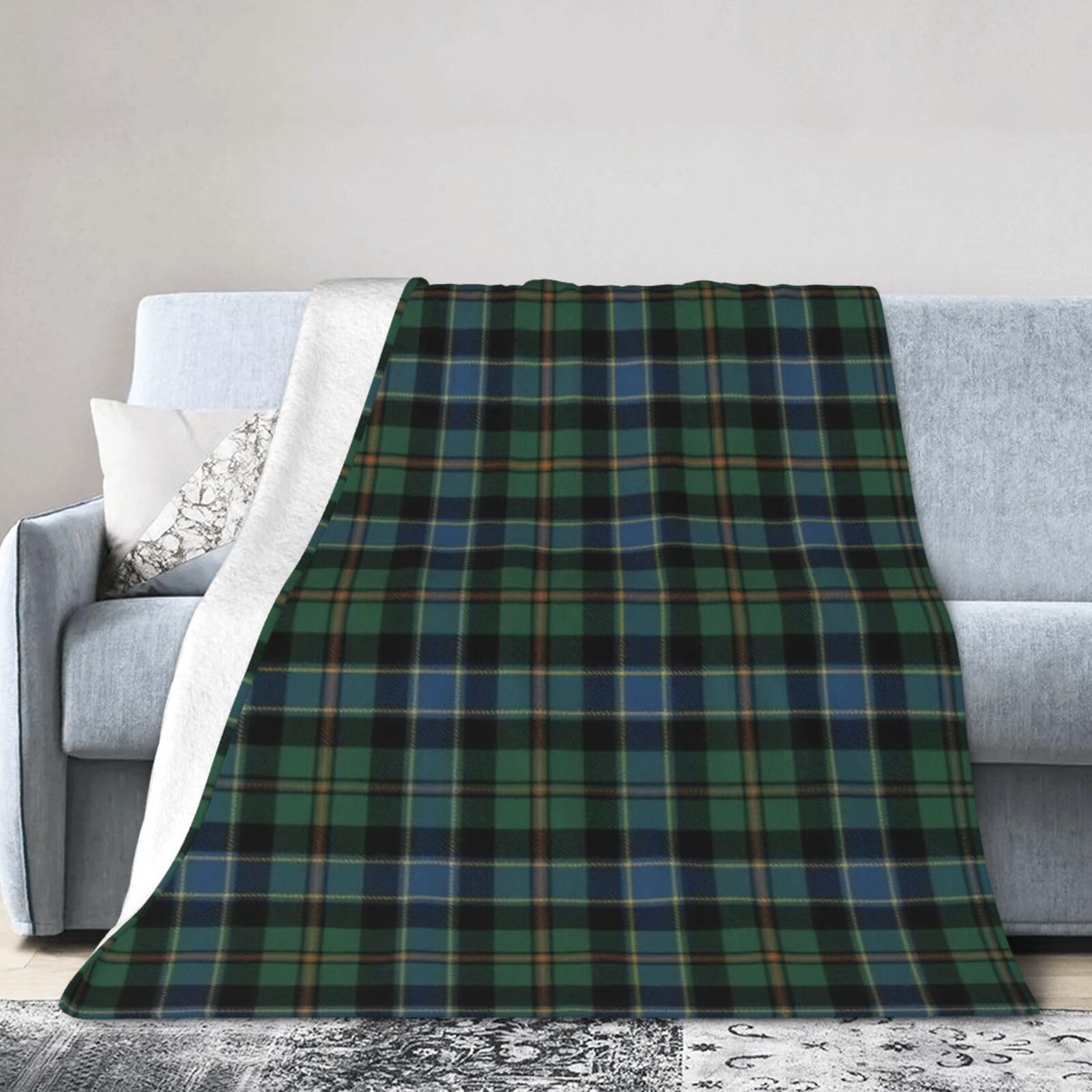 ERTDFXCV Clan Ogilvy Ancient Hunting Tartan Blanket 50"x40"