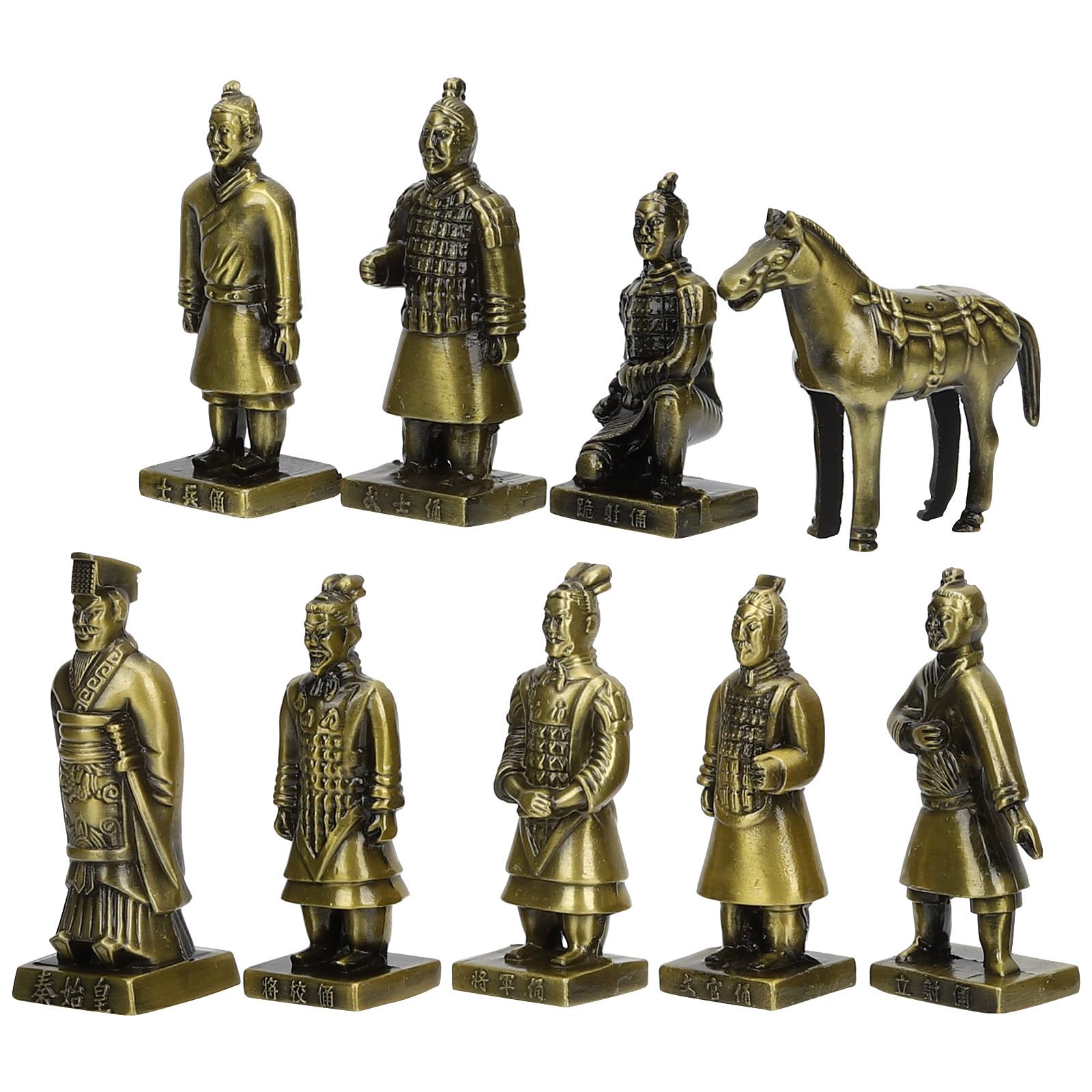 Statue Guerriers en Alliage Or, cadeau de decoration retro unique