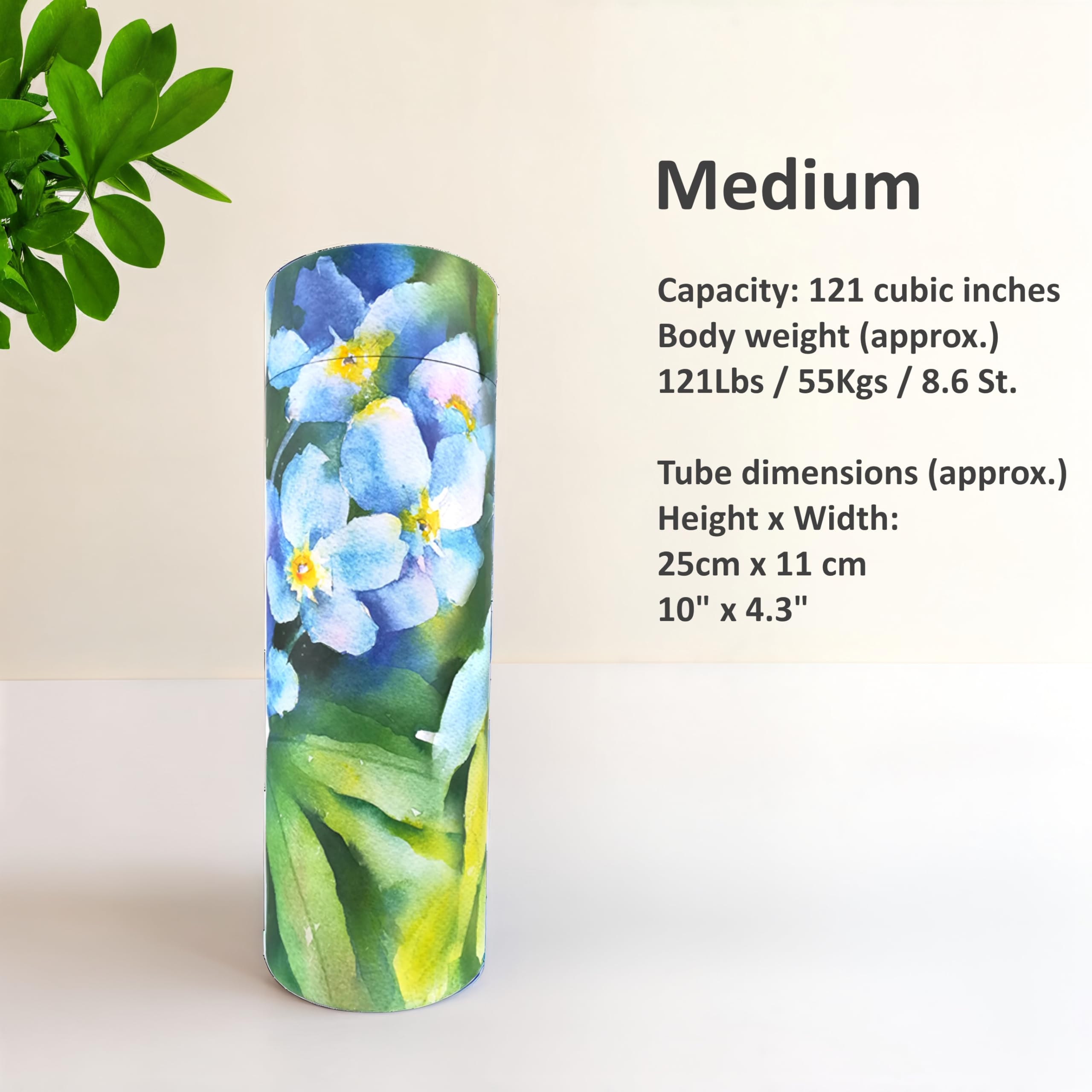 Forget Me Not Tubes à paillettes pour cendres adultes - Urnes funéraires en carton biodégradable (moyen), multicolore