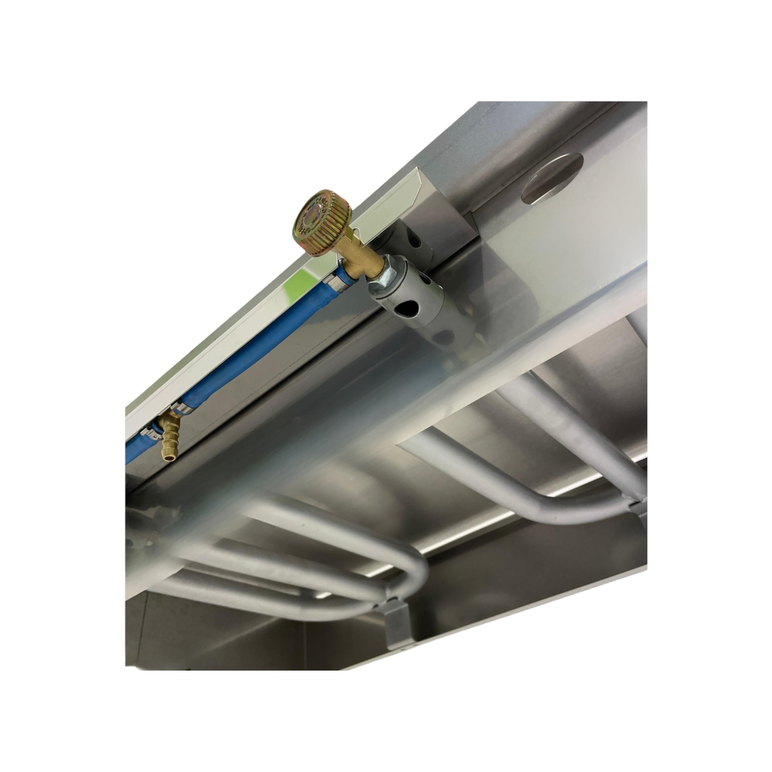 Piastra Barbecue Professionale a GAS Griglia Acciaio INOX liscia 5 mm per Catering Ristoranti Street Food Pub per Cottura Arrosto 2 fuochi (Large 80x50 + Coperchio)