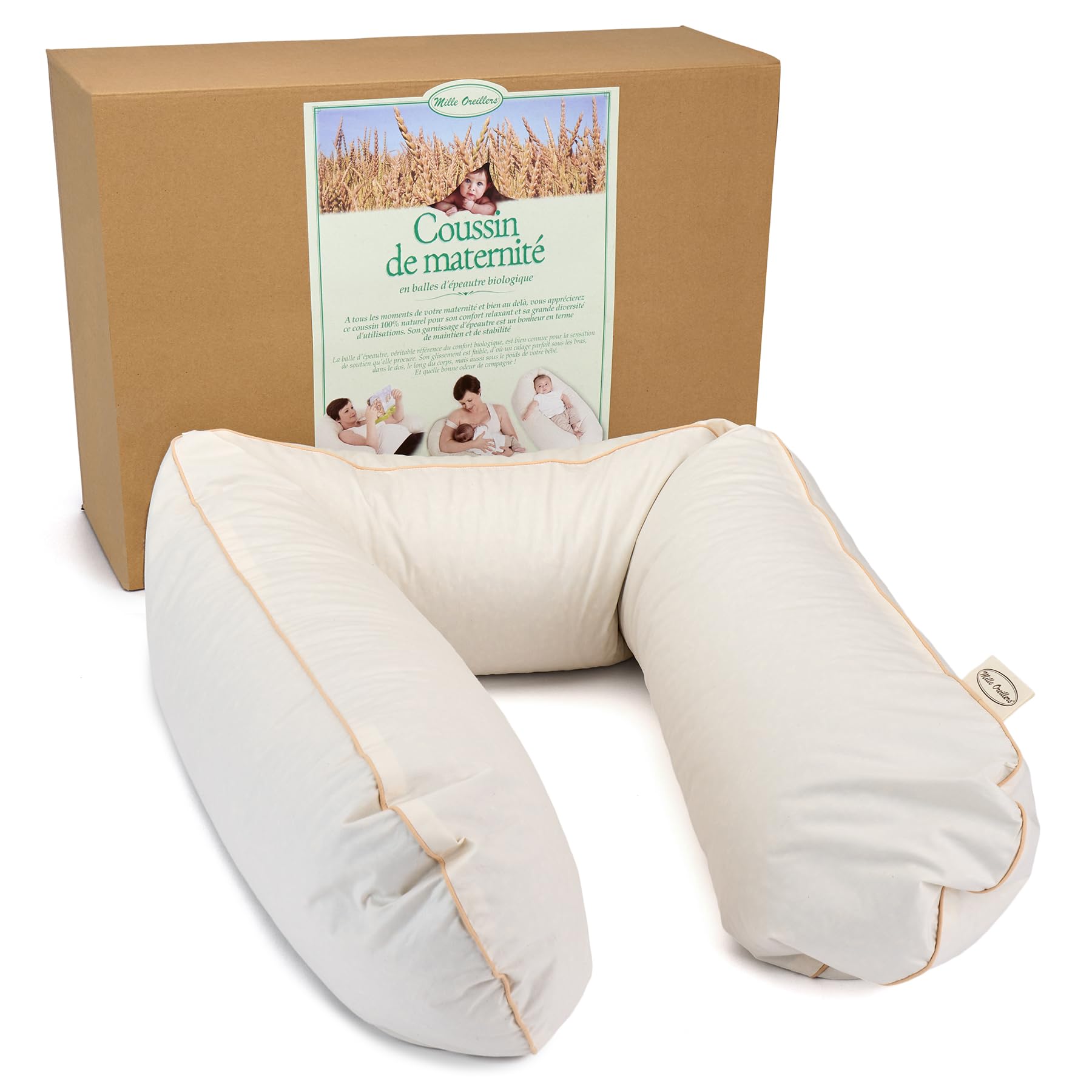 Mille Oreillers Coussin d'allaitement et maternité en Epeautre Bio